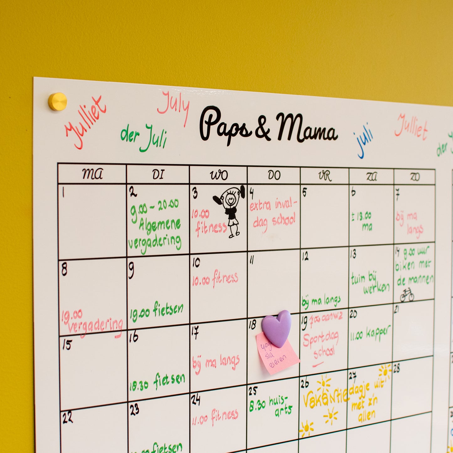 Planificateur magnétique de 2 mois