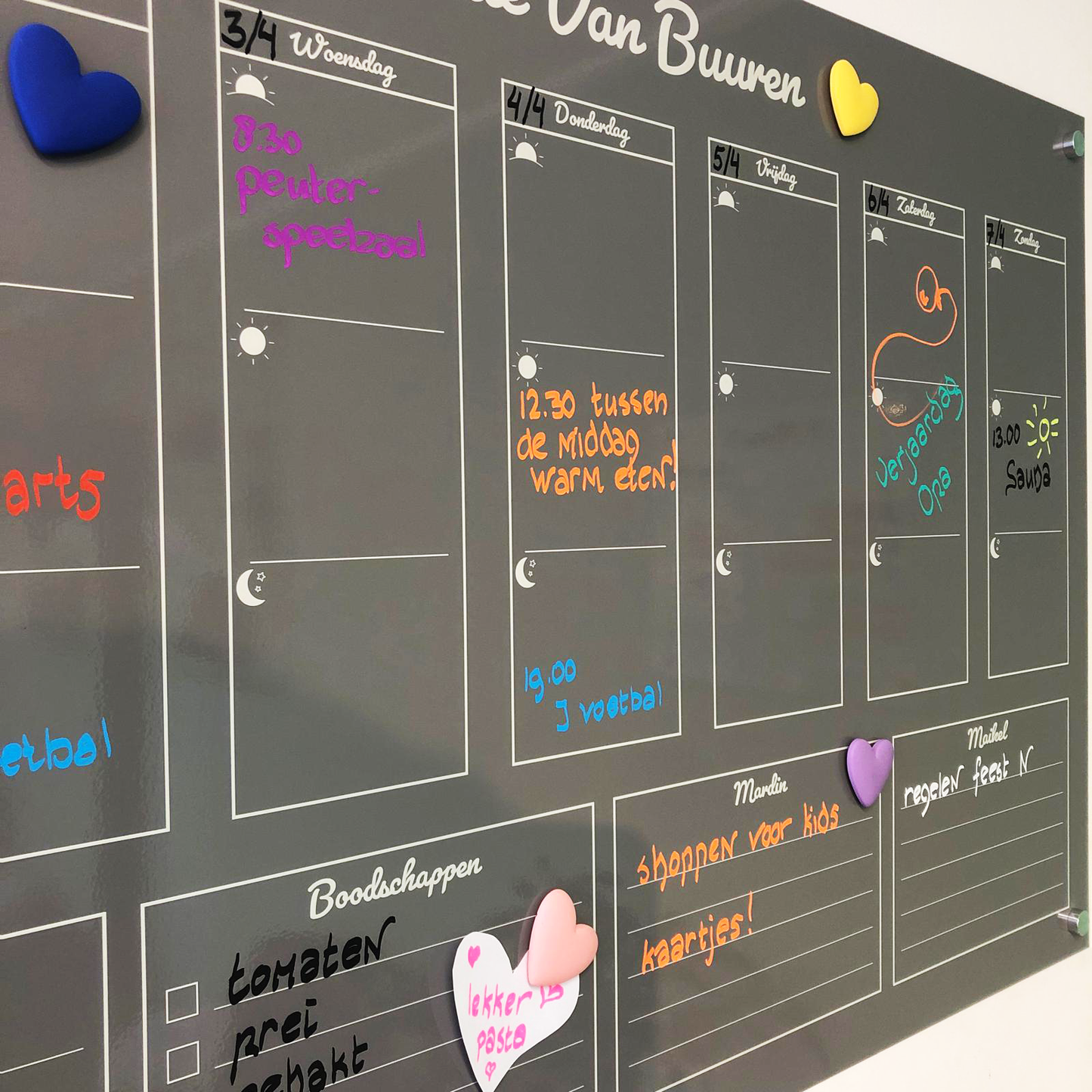 Planificateur hebdomadaire magnétique