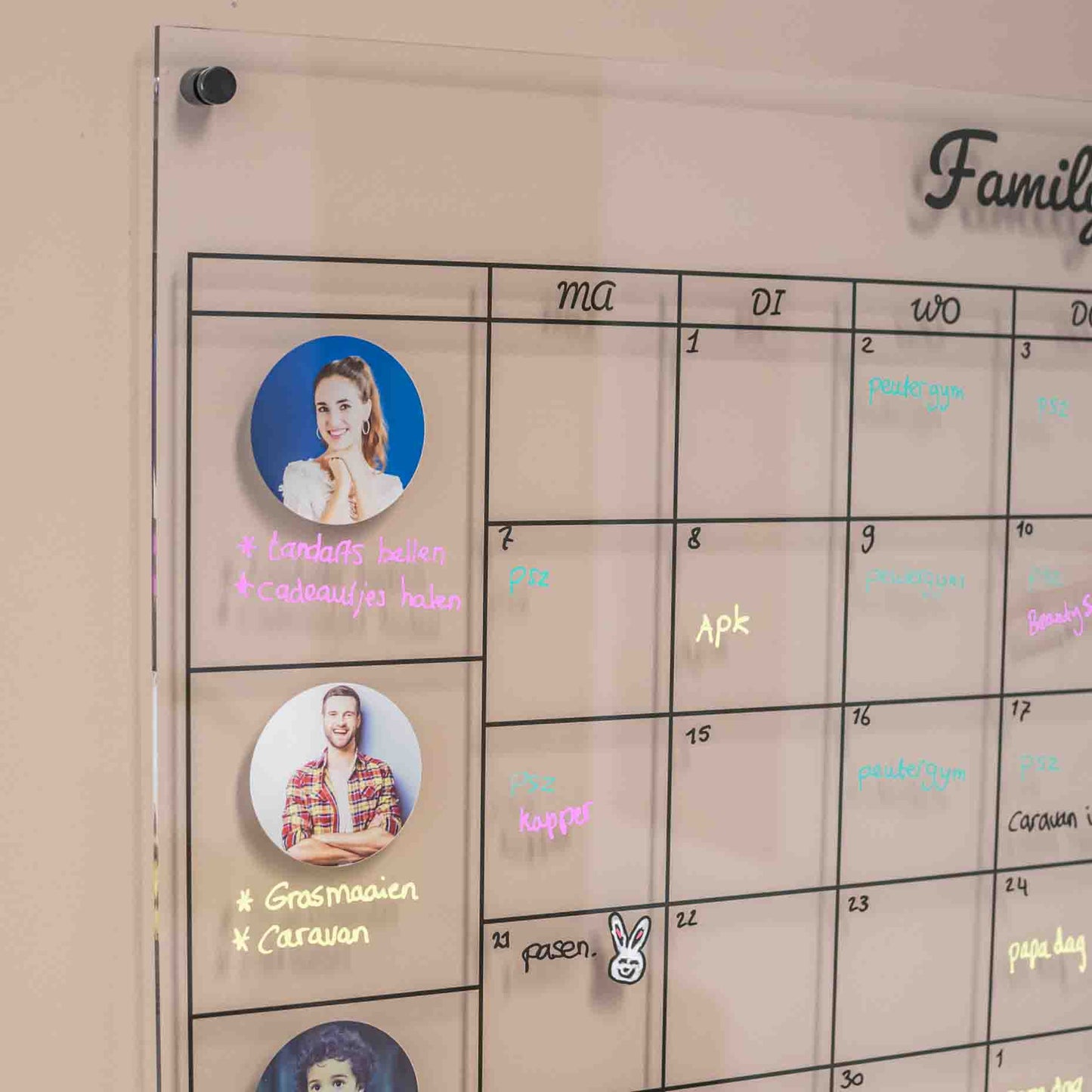 Planificateur mensuel avec photos