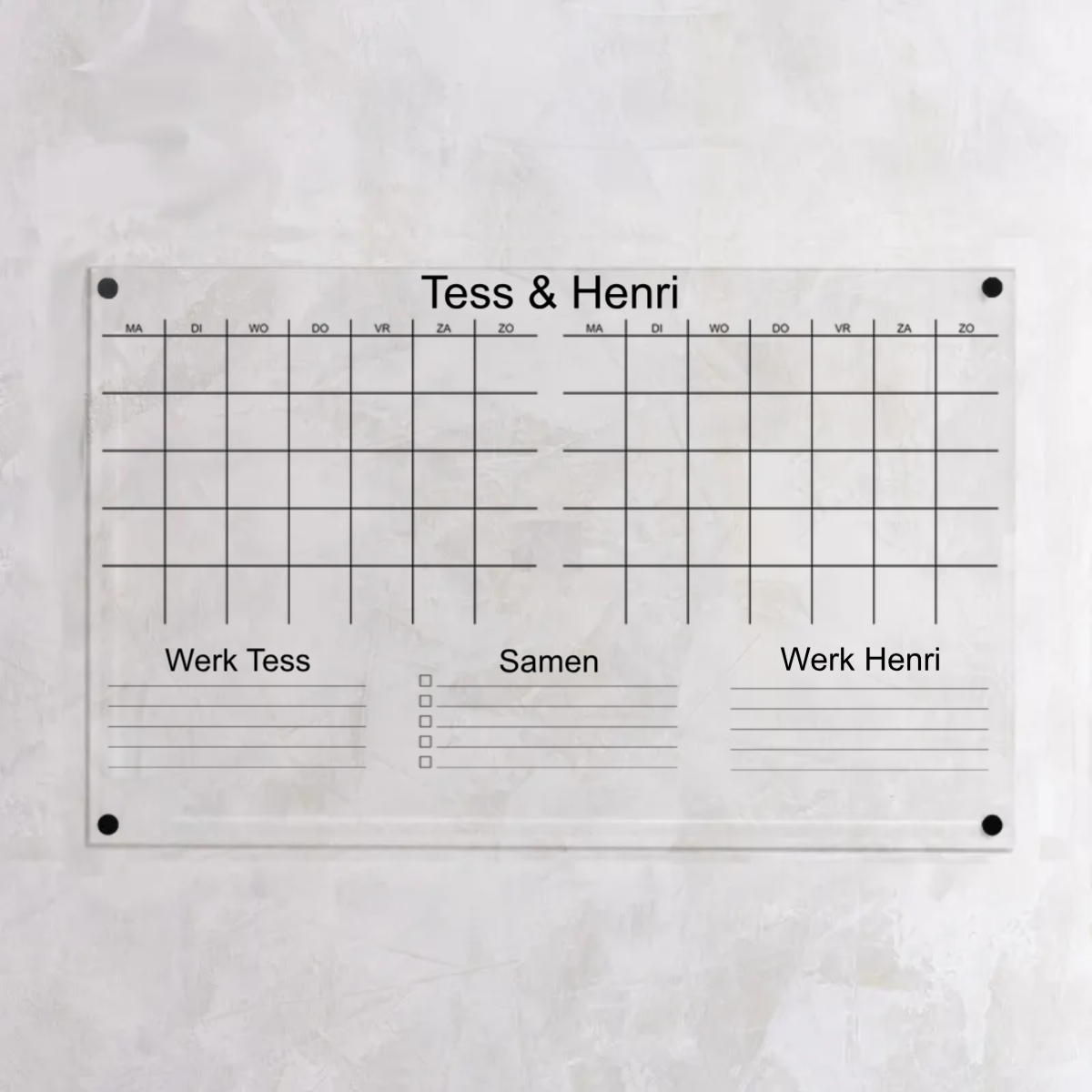 Planificateur de 2 mois