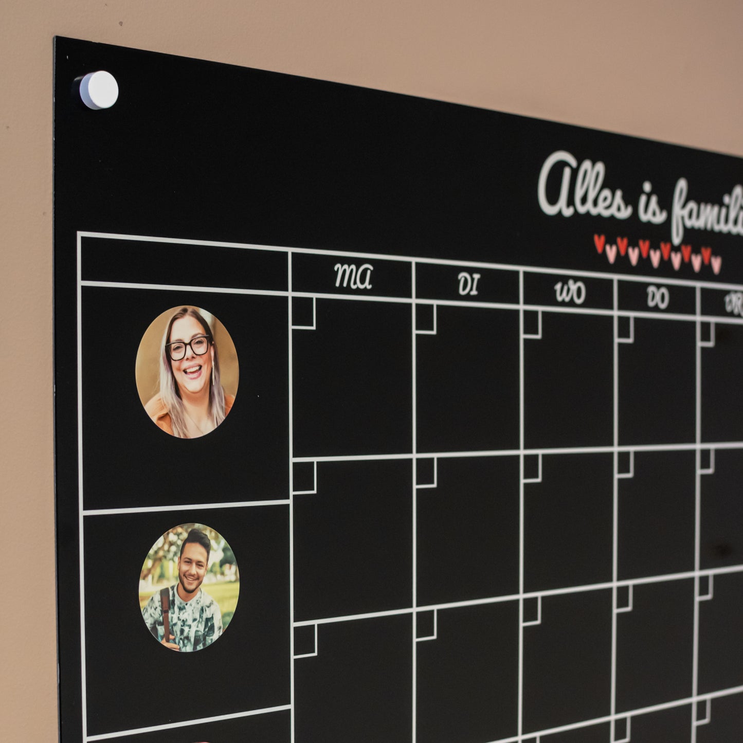 Magnetische Maandplanner met foto's