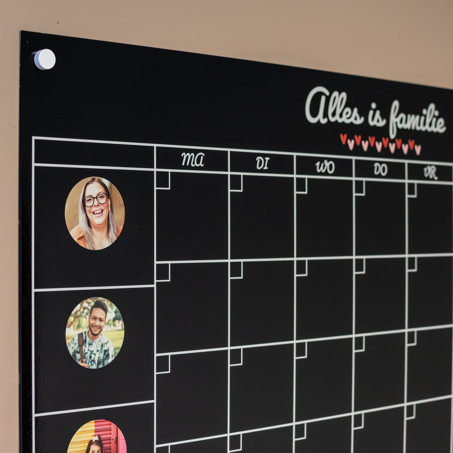 Magnetische Maandplanner met foto's