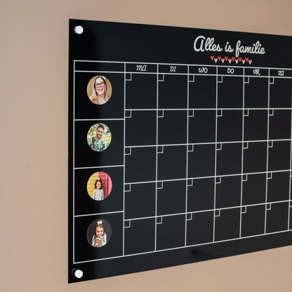 Magnetische Maandplanner met foto's