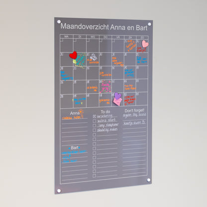 Agenda mensuel vertical magnétique